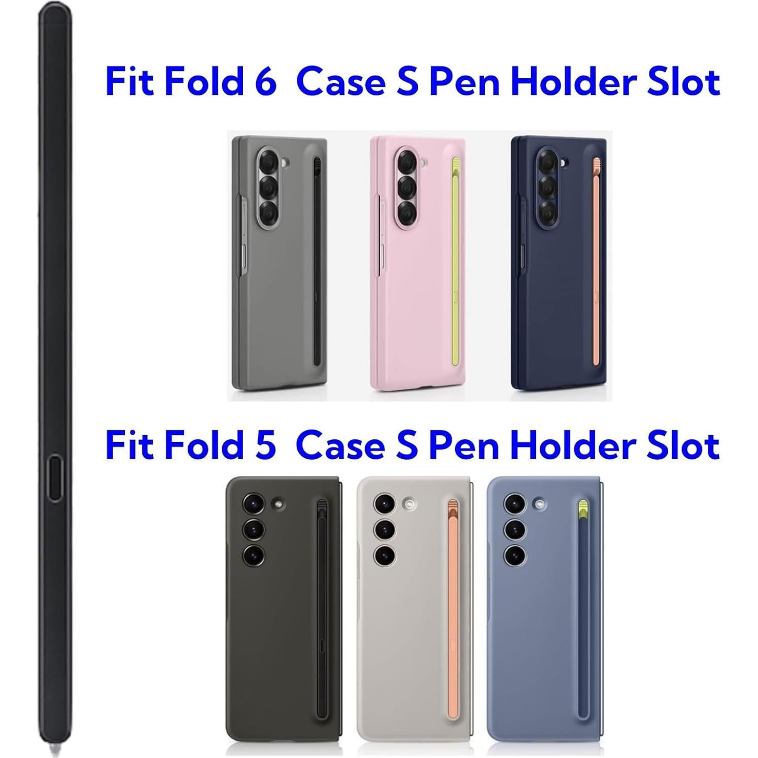 S Pen Slim Qenw para Galaxy Z Fold 6 y 5, 1.5mm, Negro