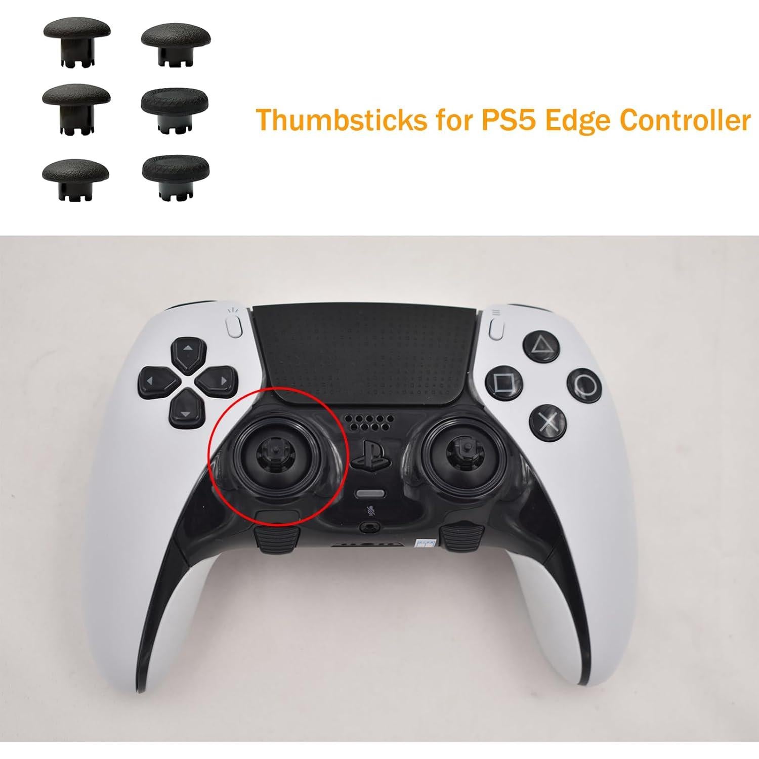 Reemplazo 6 en 1 Paddles Thumbsticks Dakexiong PS5 Edge Negro