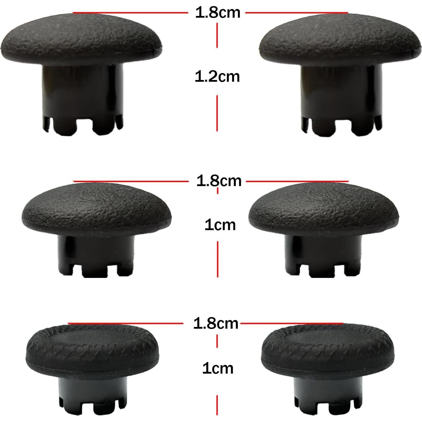 Reemplazo 6 en 1 Paddles Thumbsticks Dakexiong PS5 Edge Negro