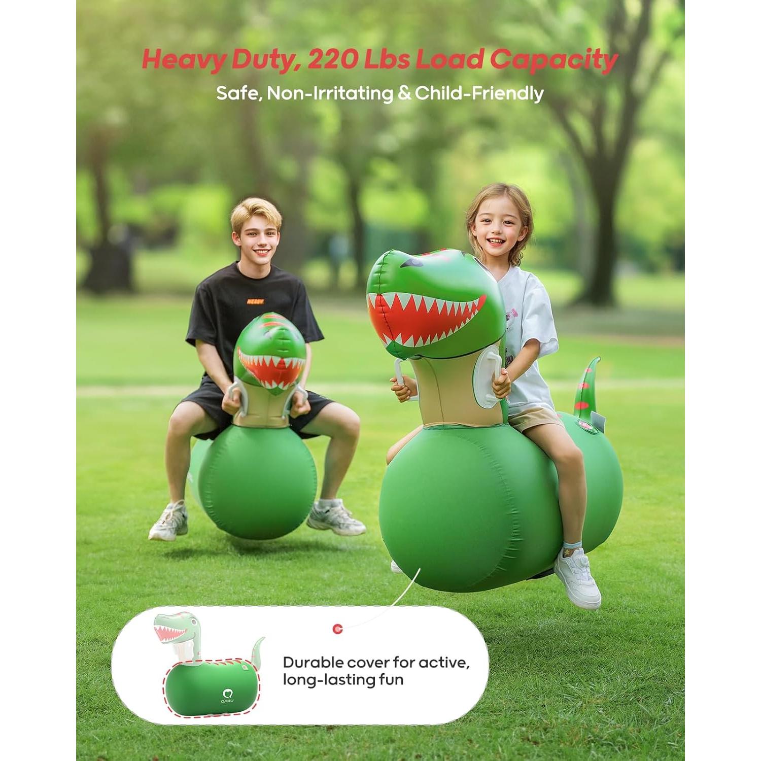 Saltarín Dinosaurio QPAU 100kg - Juguete Inflable para Niños 5+