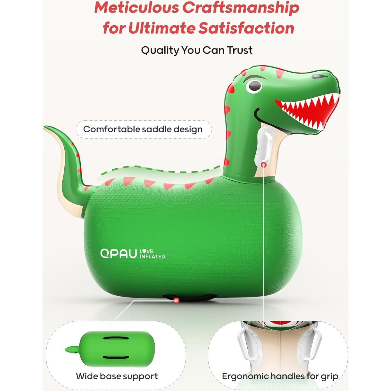Saltarín Dinosaurio QPAU 100kg - Juguete Inflable para Niños 5+