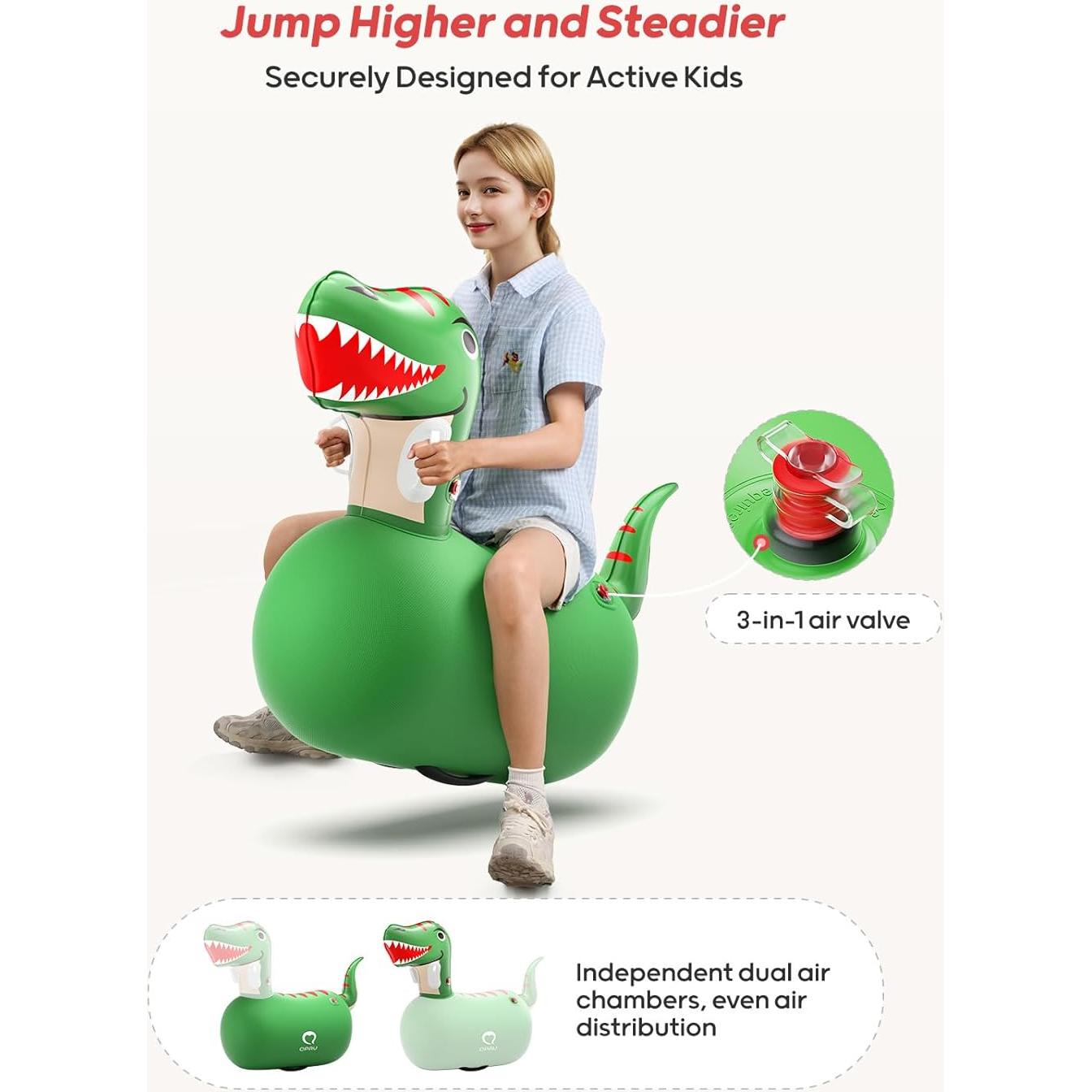 Saltarín Dinosaurio QPAU 100kg - Juguete Inflable para Niños 5+