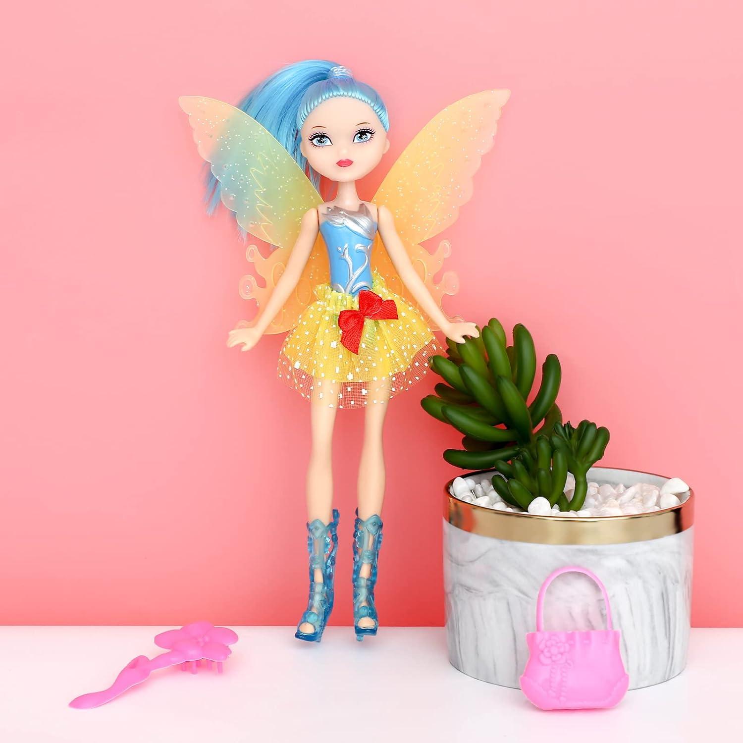 Conjunto de 5 Muñecas Hada Niña ONEST 20 cm con Ropa y Zapatos