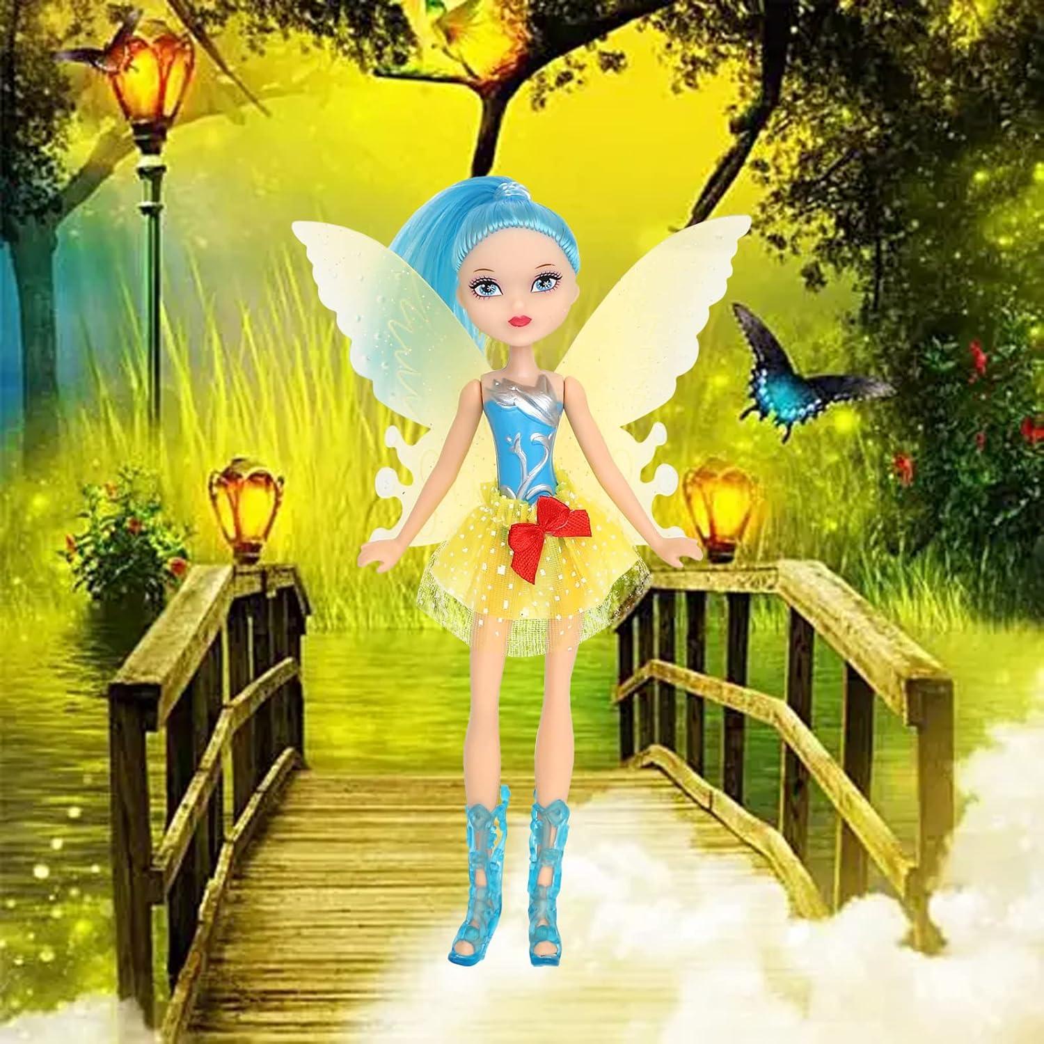 Conjunto de 5 Muñecas Hada Niña ONEST 20 cm con Ropa y Zapatos