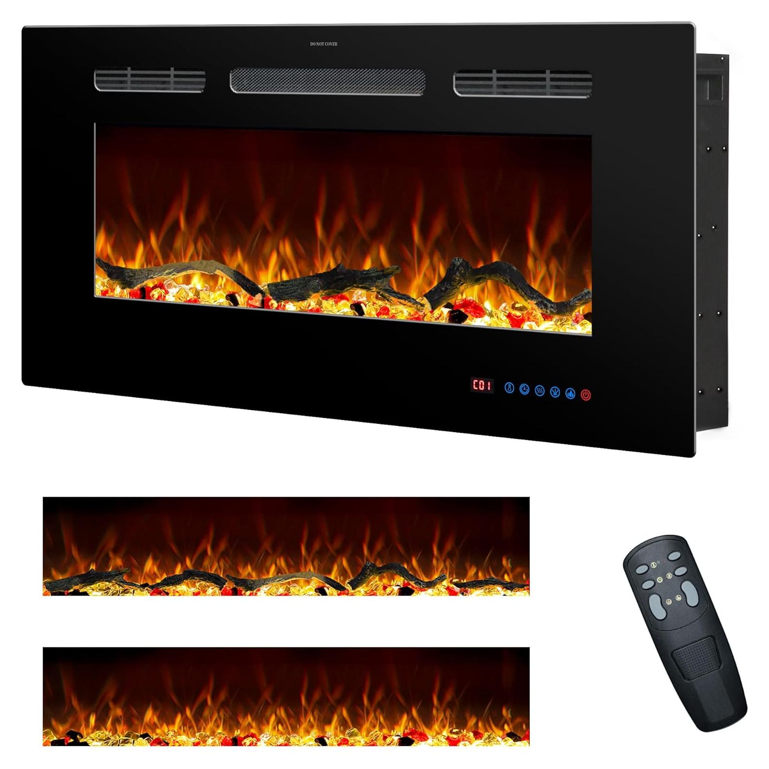 Chimenea Eléctrica Empotrada Rodalflame 76.2 cm 750/1500W