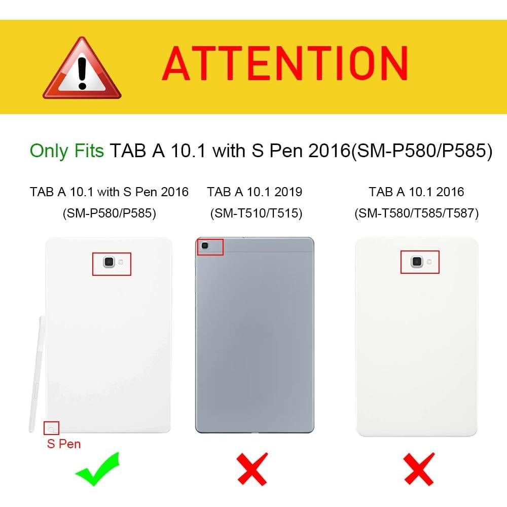 Funda Slim Fintie para Samsung Galaxy Tab A 10.1 2016 Negra