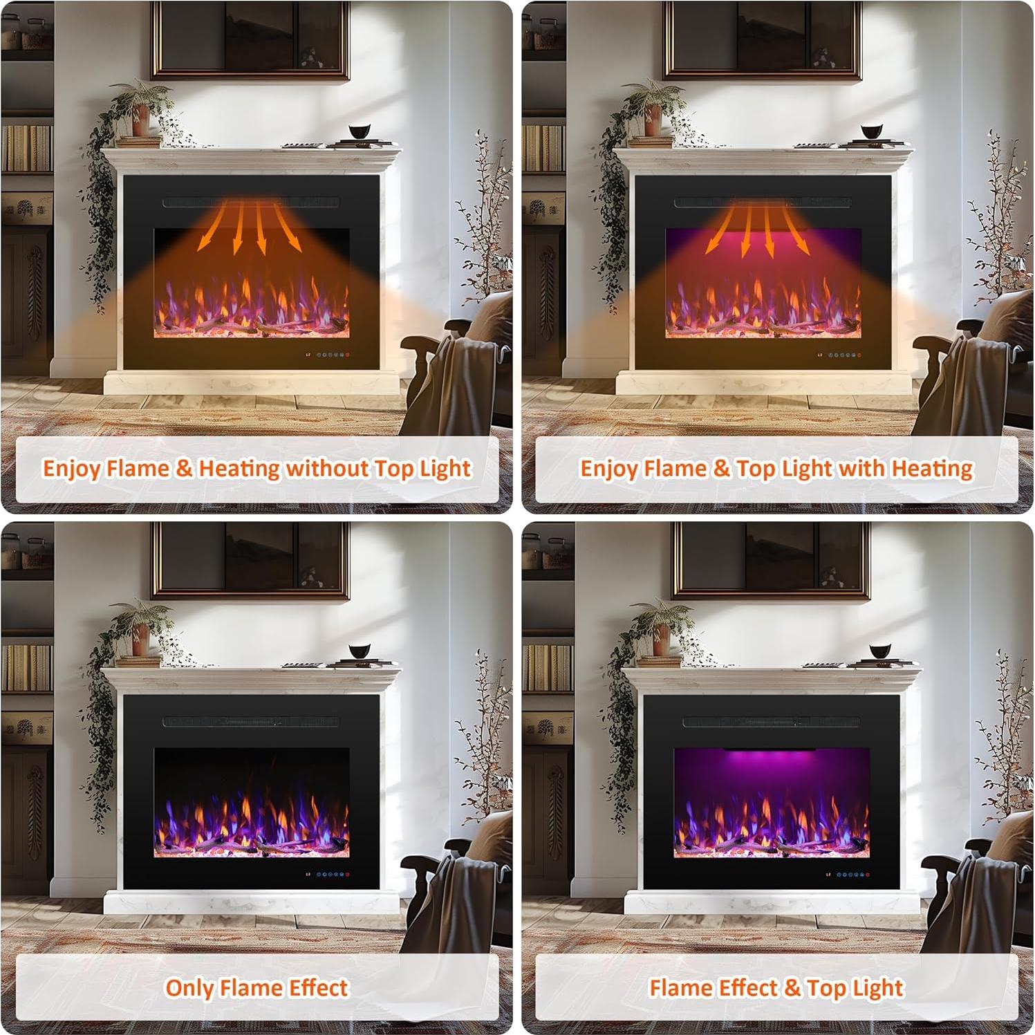 Chimenea Eléctrica Empotrada RODALFLAME EF23G 750/1500W