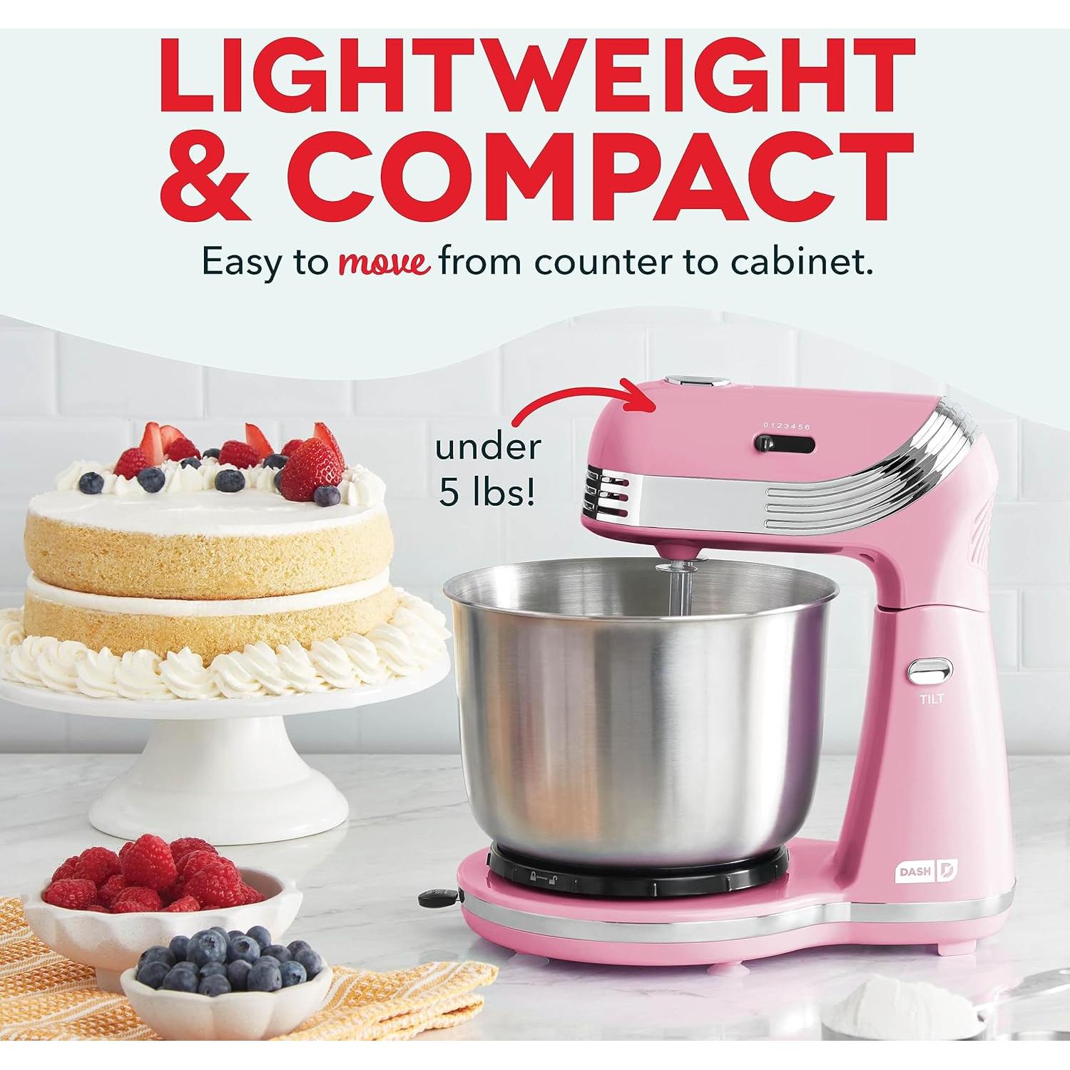 Batidora de Pie Dash Everyday Rosa 6 Velocidades 3L