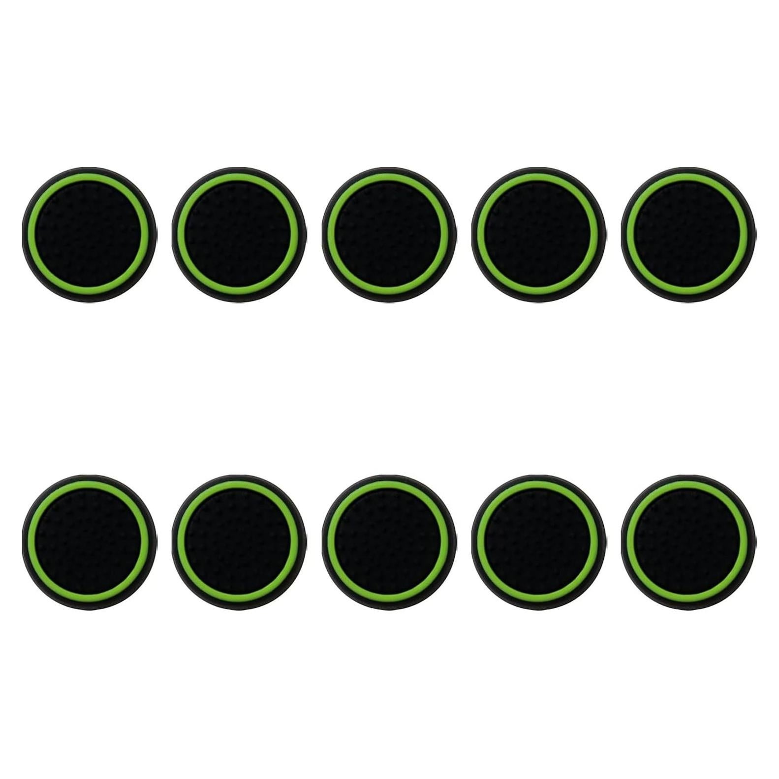 Cubiertas de Joystick INGQI 10 Piezas Negro y Verde PS3/PS4