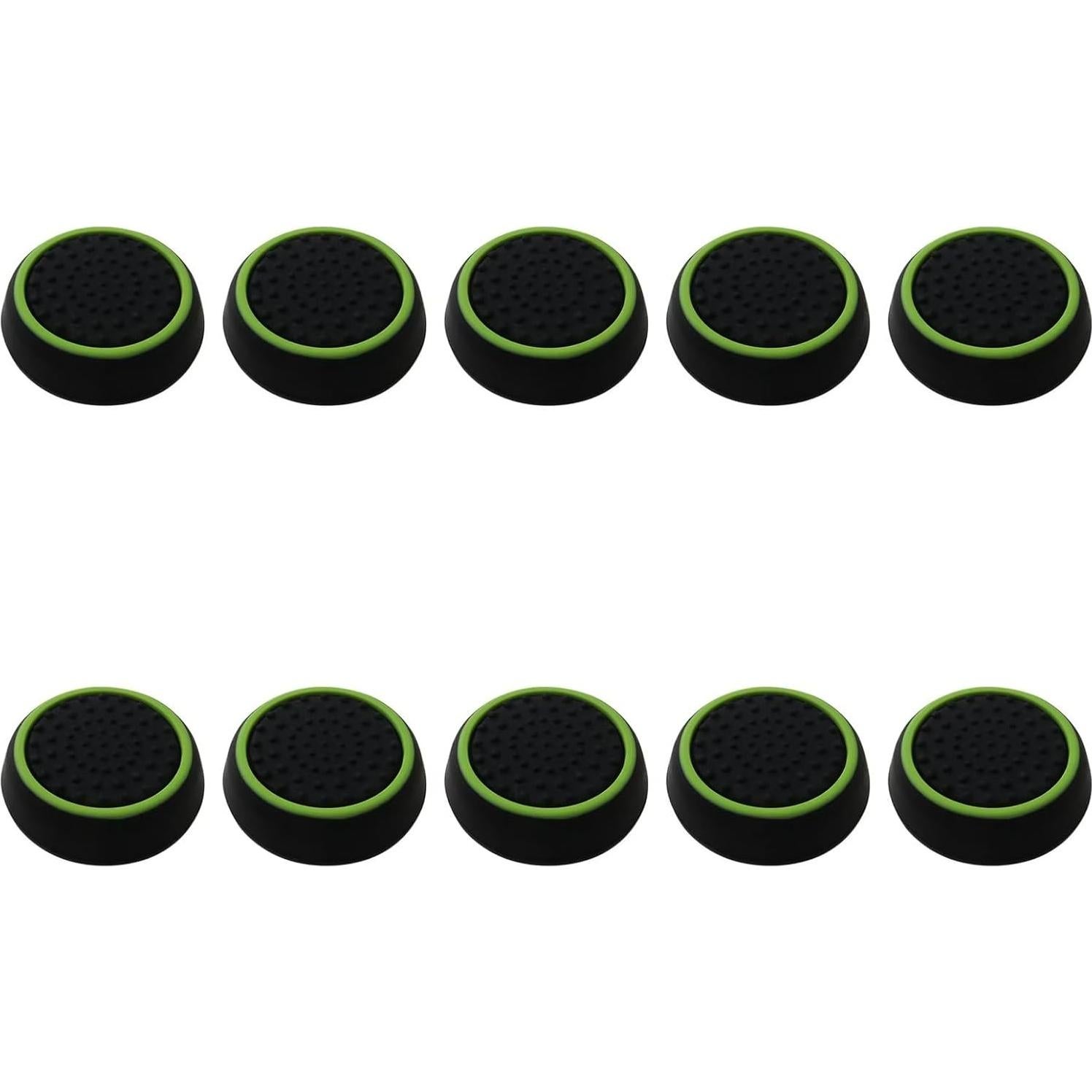 Cubiertas de Joystick INGQI 10 Piezas Negro y Verde PS3/PS4
