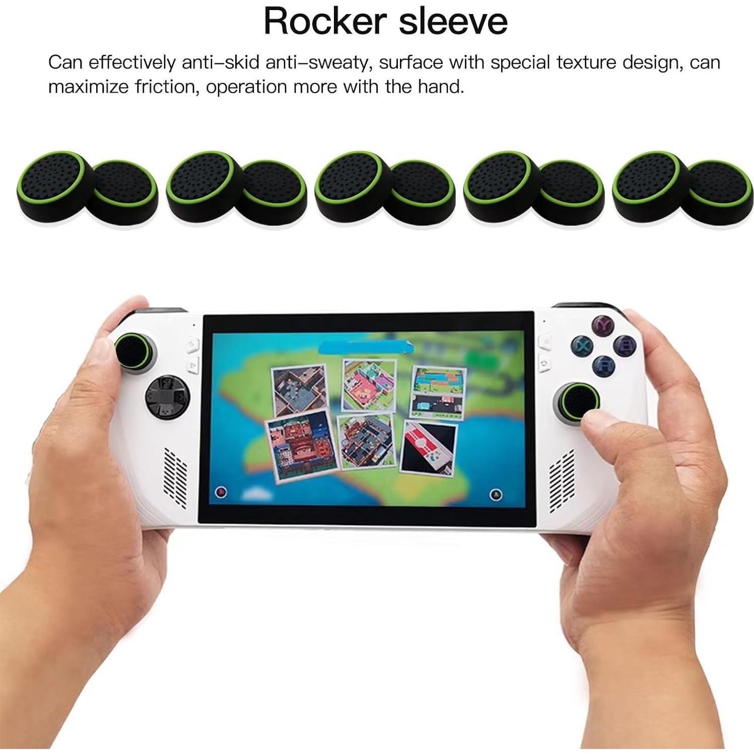 Cubiertas de Joystick INGQI 10 Piezas Negro y Verde PS3/PS4