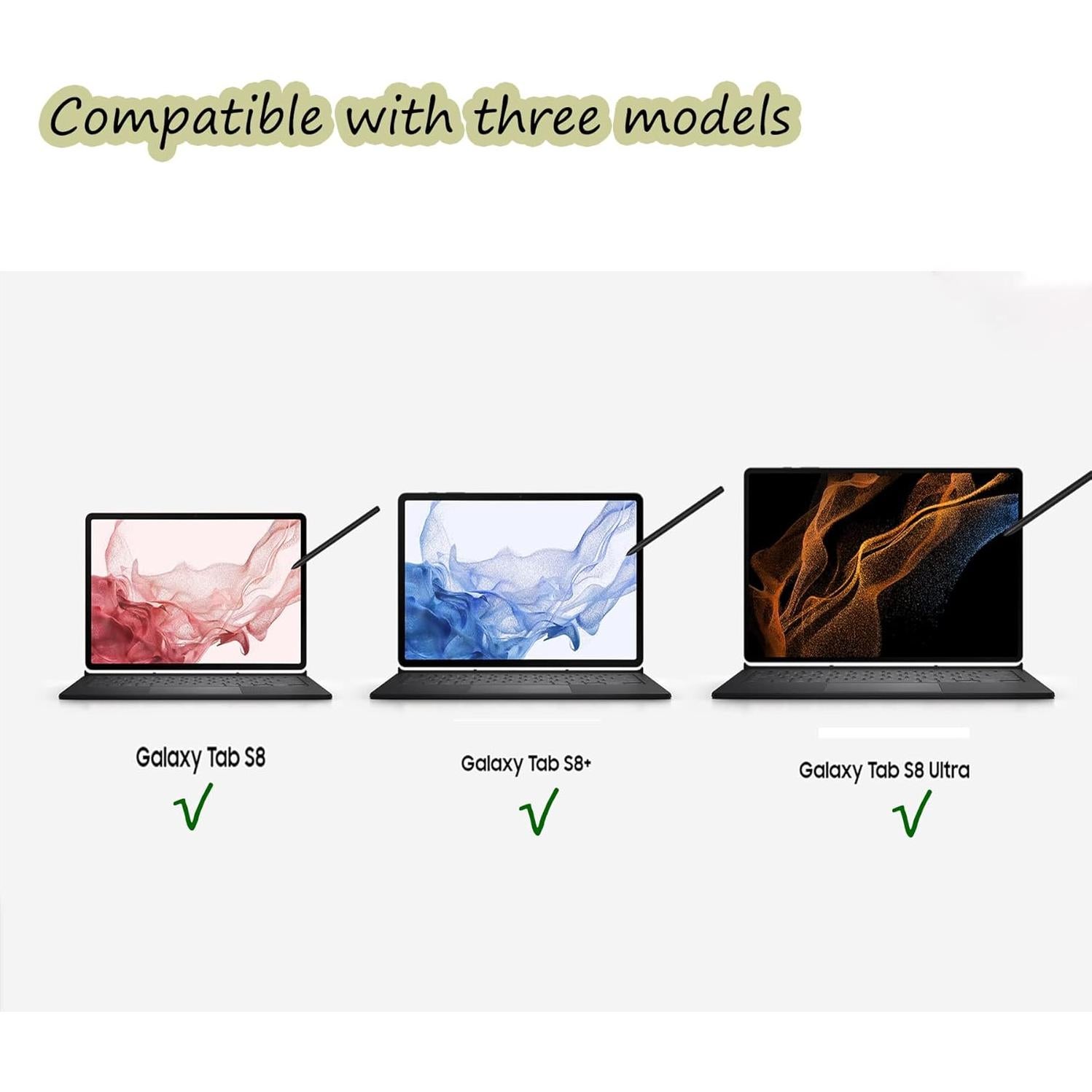 S Pen Reemplazo PCTC para Galaxy Tab S8/S8+/S8 Ultra Negro