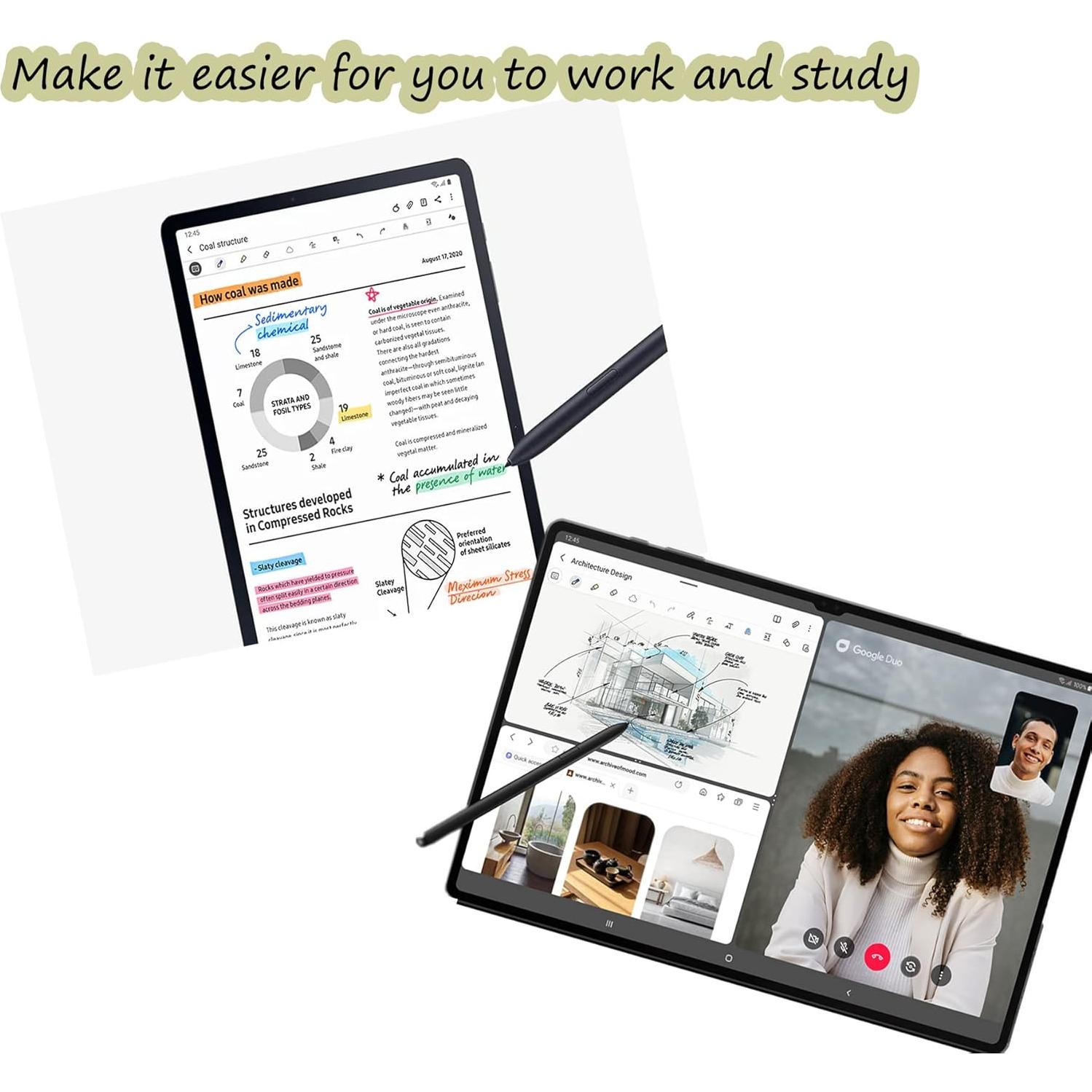 S Pen Reemplazo PCTC para Galaxy Tab S8/S8+/S8 Ultra Negro