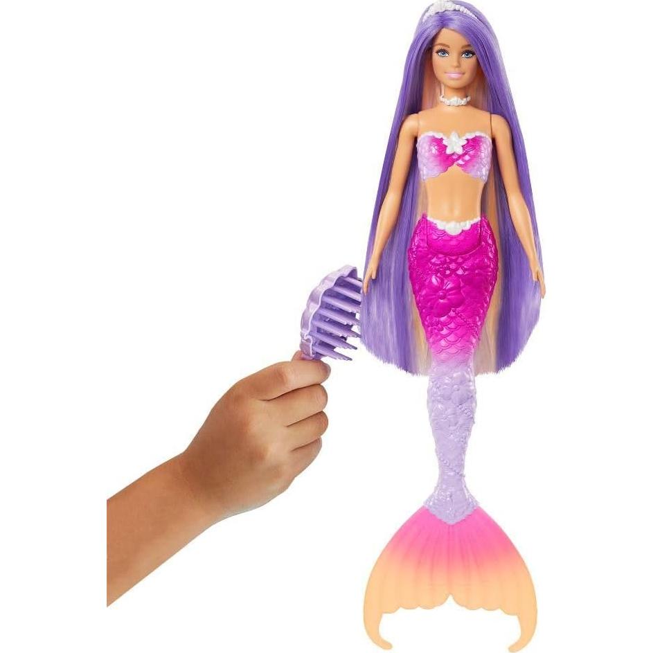 Muñeca Sirena Barbie Malibú con Cambio de Color y Accesorios