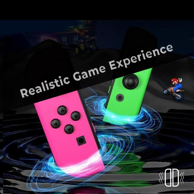 Controlador Inalámbrico 3-en-1 Play+ para N-Switch Rosa/Verde