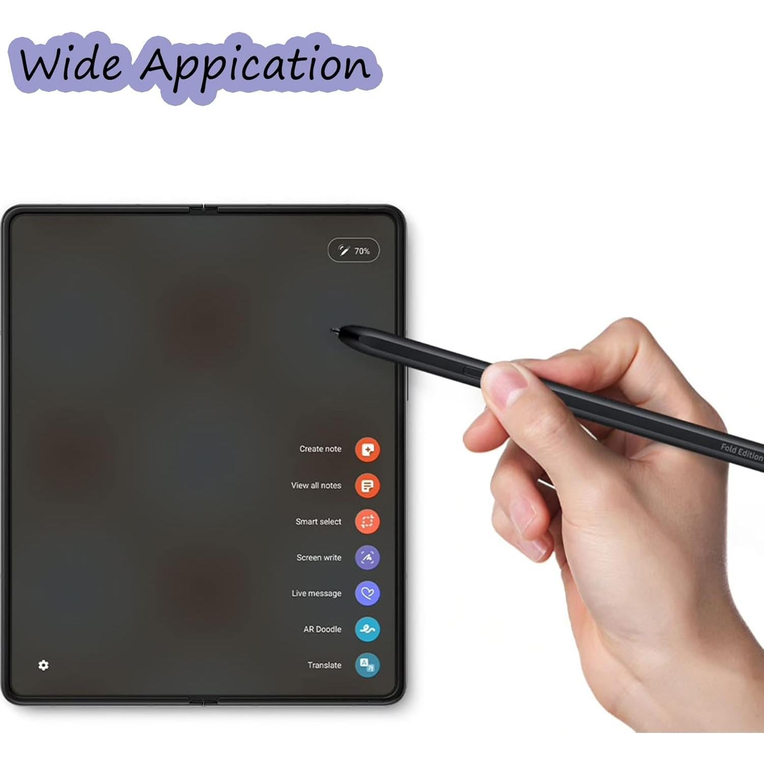 S Pen Plegable para Samsung Galaxy Z Fold 4 - Negro