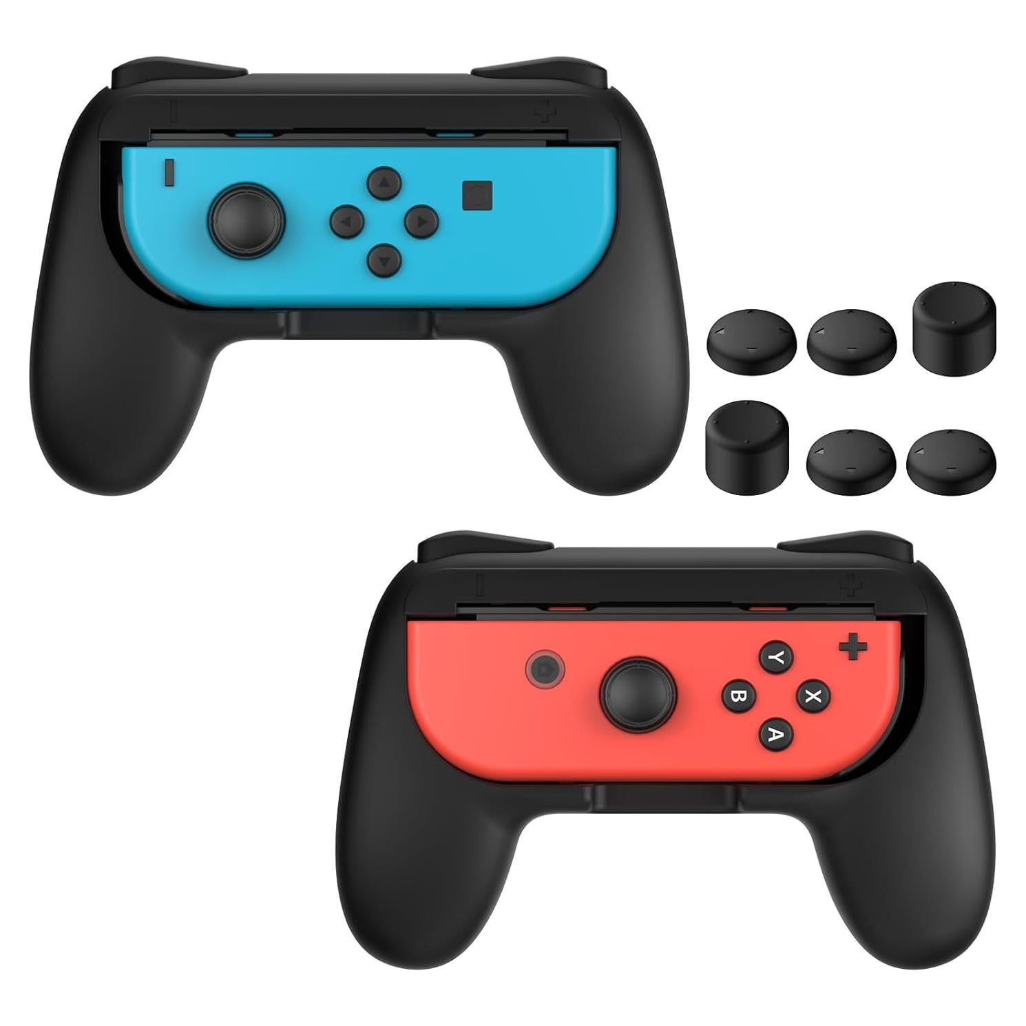 Agarre para Joy-Con Nintendo Switch FASTSNAIL - 2 Paquete Negro