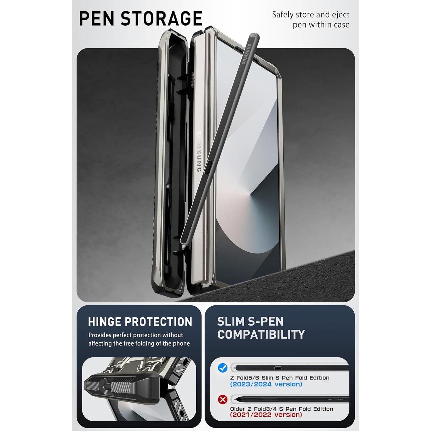 Funda i-Blason para Samsung Galaxy Z Fold 6 con Soporte S Pen