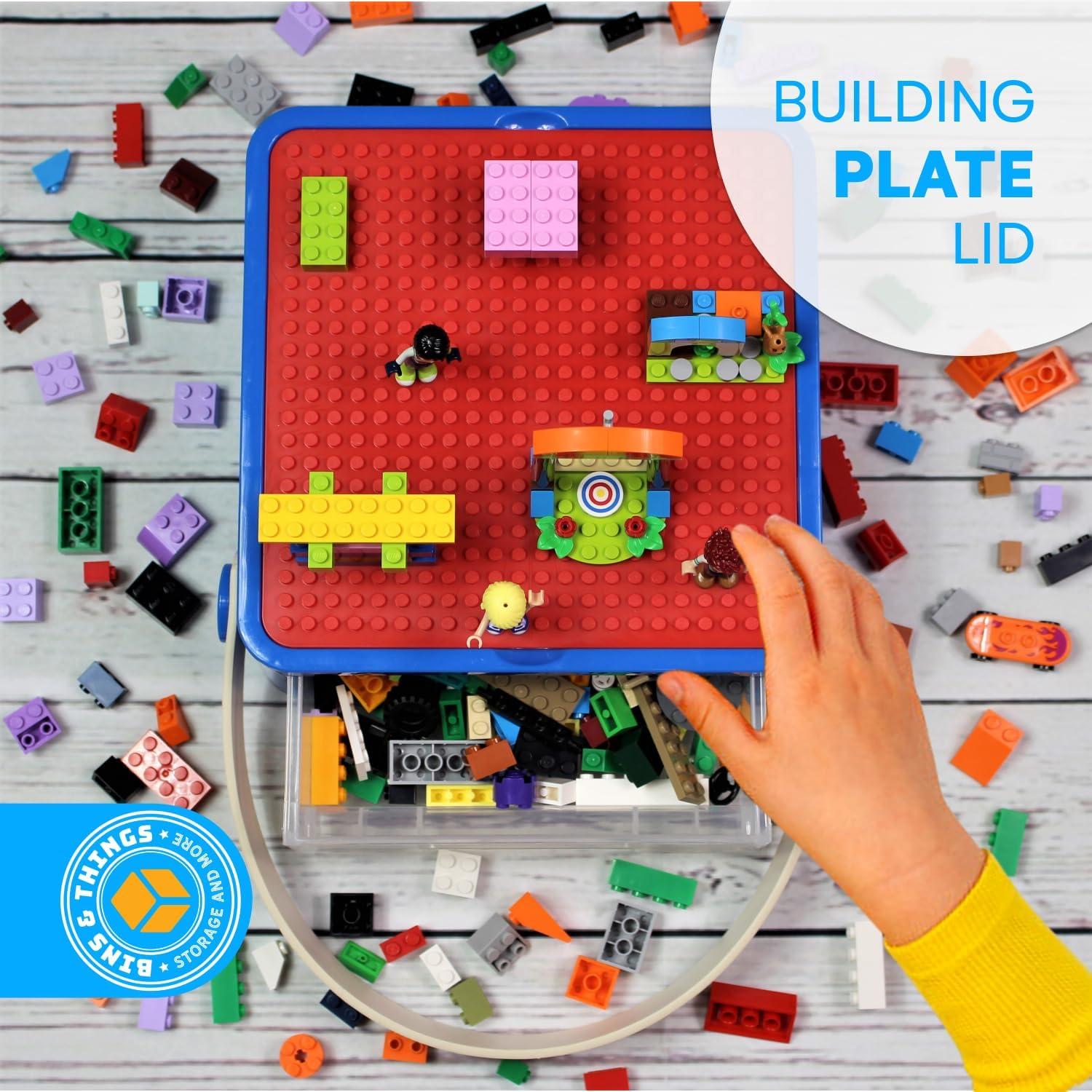 Organizador de Juguetes Bins & Things - Estuche Portátil Azul y Rojo