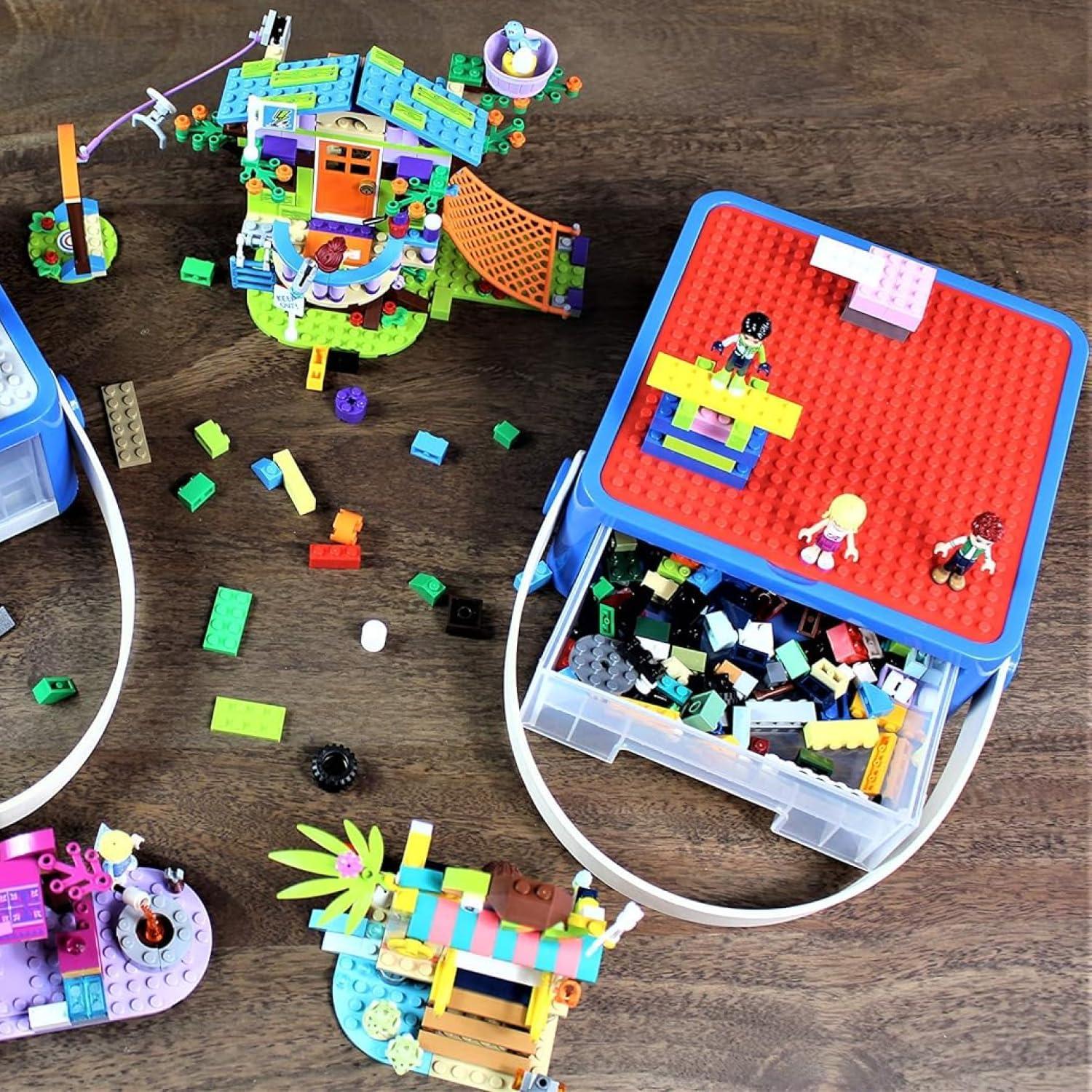 Organizador de Juguetes Bins & Things - Estuche Portátil Azul y Rojo