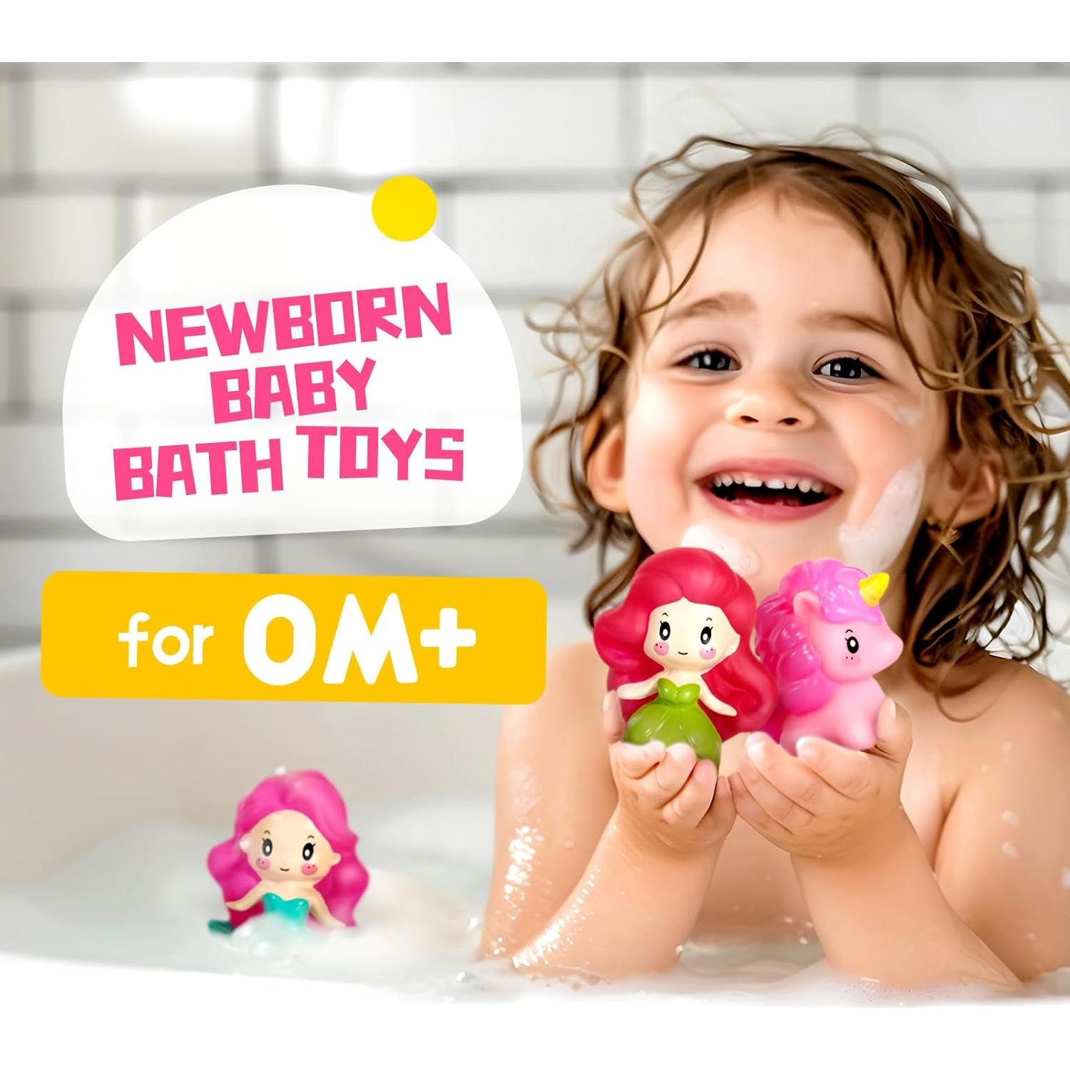 Juguetes de Baño Hely Cancy para Bebés - Sin Agujeros, 6 Piezas