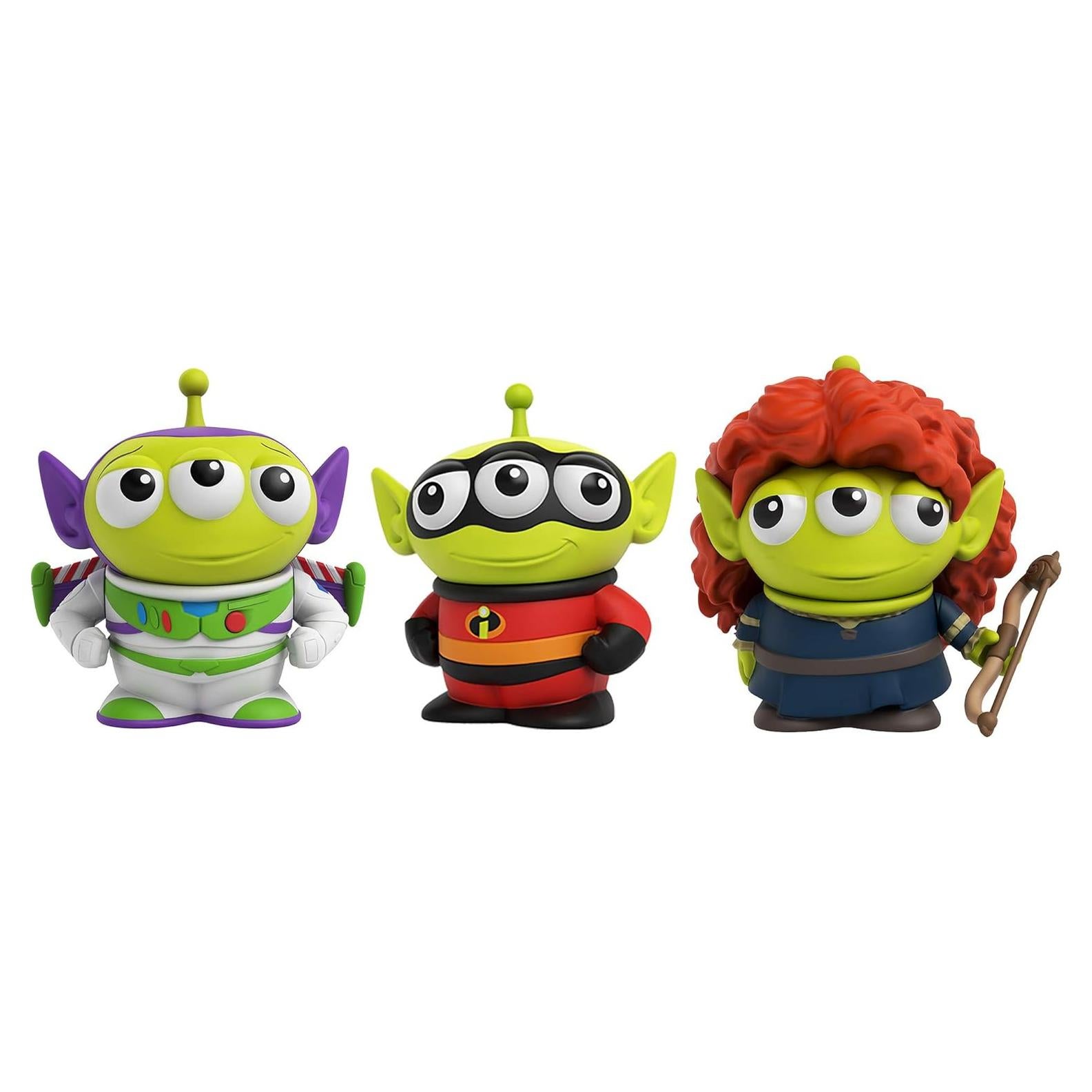 Figuras de Pixar Alien Remix 3-Pack - Mr. Incredible, Buzz Lightyear y Merida