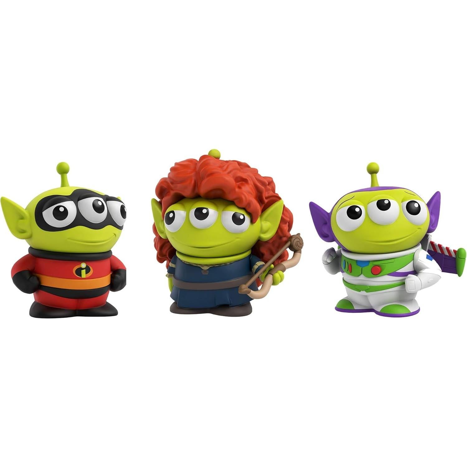 Figuras de Pixar Alien Remix 3-Pack - Mr. Incredible, Buzz Lightyear y Merida