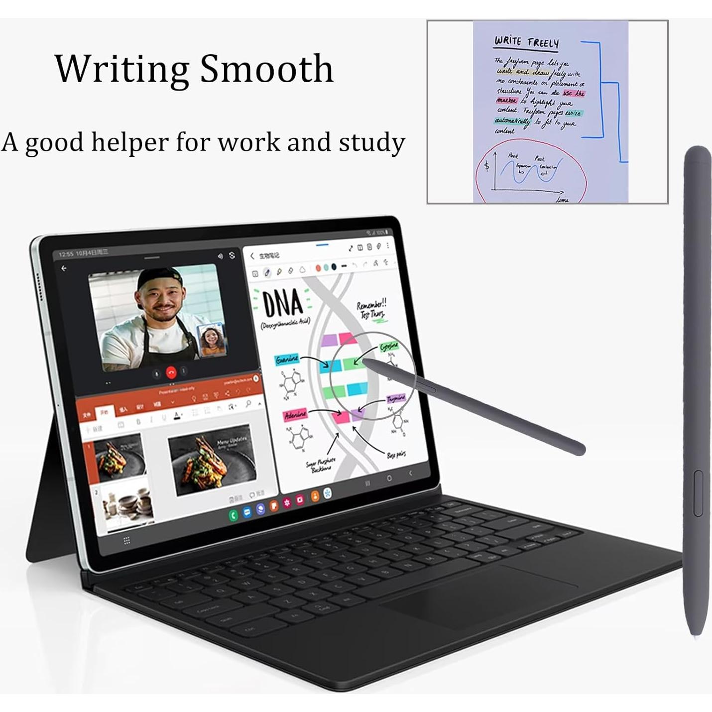 Paquete de 2 S Pen para Samsung Galaxy Tab S9 FE - Gris