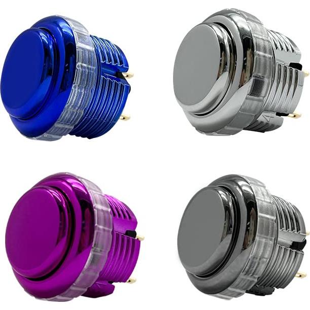 Botones mecánicos QANBA Gravity LX metálico 30mm F01 (8 pcs)