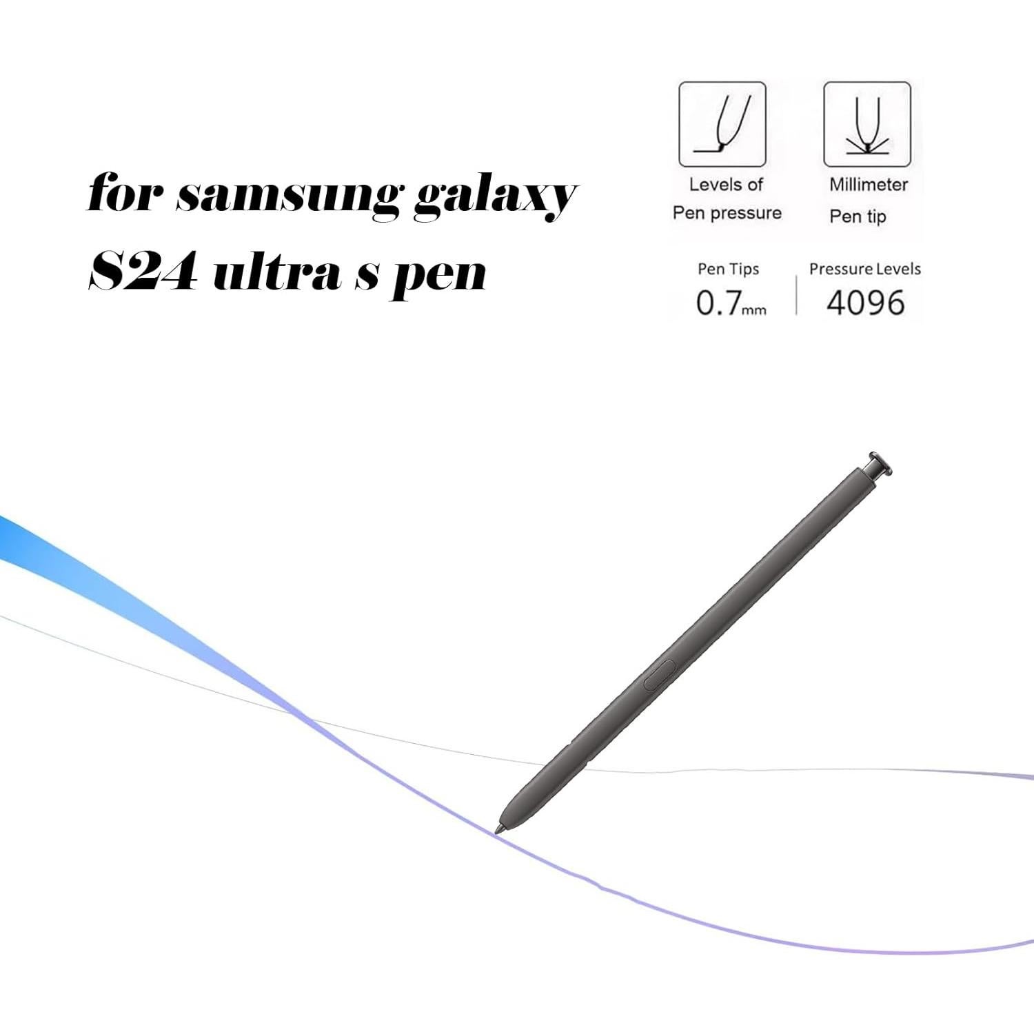 S Pen Reemplazo para Samsung Galaxy S24 Ultra 0.7mm Gris