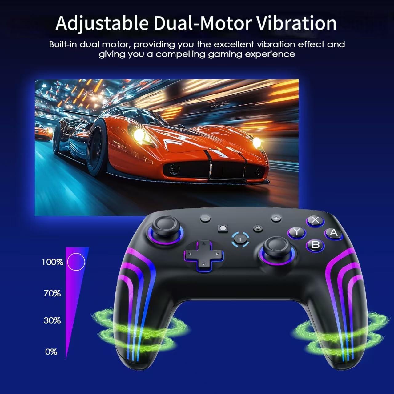 Controlador Inalámbrico JUNHUAN para Nintendo Switch OLED - Negro