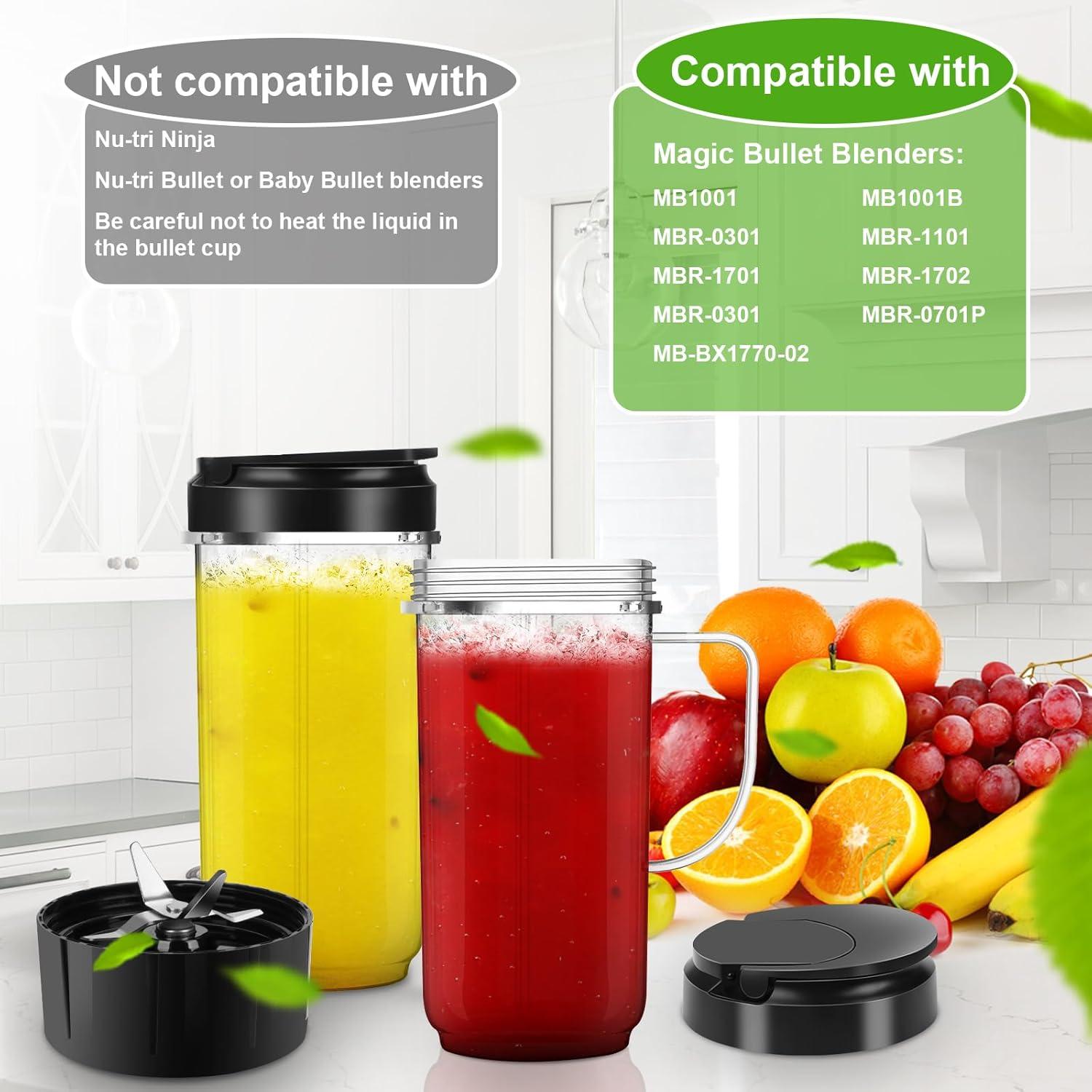 Paquete 2 Tazas 22oz Magic Bullet UBYNID con Cuchilla