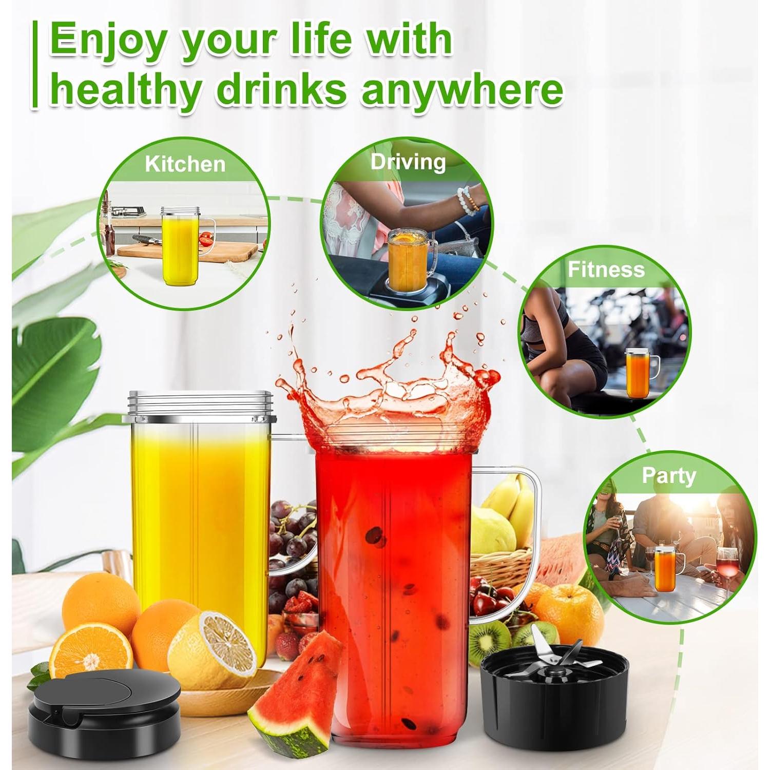 Paquete 2 Tazas 22oz Magic Bullet UBYNID con Cuchilla