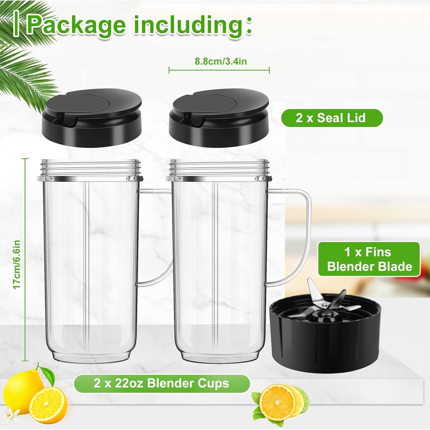 Paquete 2 Tazas 22oz Magic Bullet UBYNID con Cuchilla