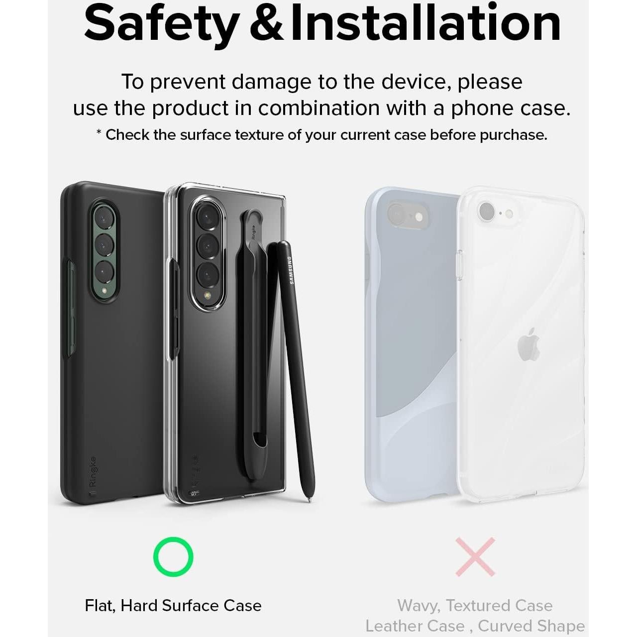 Funda Ringke Slim para Samsung Galaxy Z Fold 4 - Negro