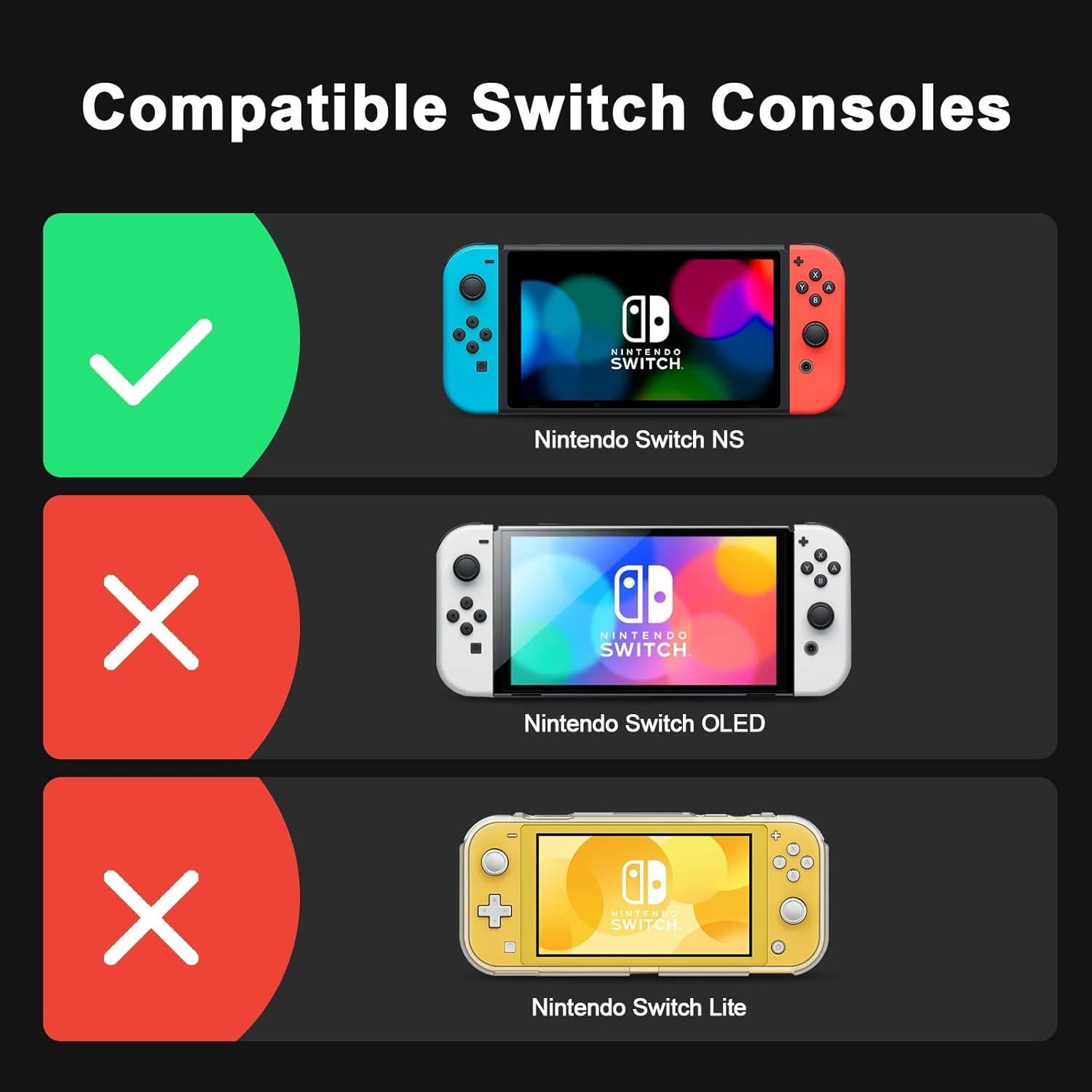 Funda Protectora JINGDU para Nintendo Switch 2017, TPU Negro