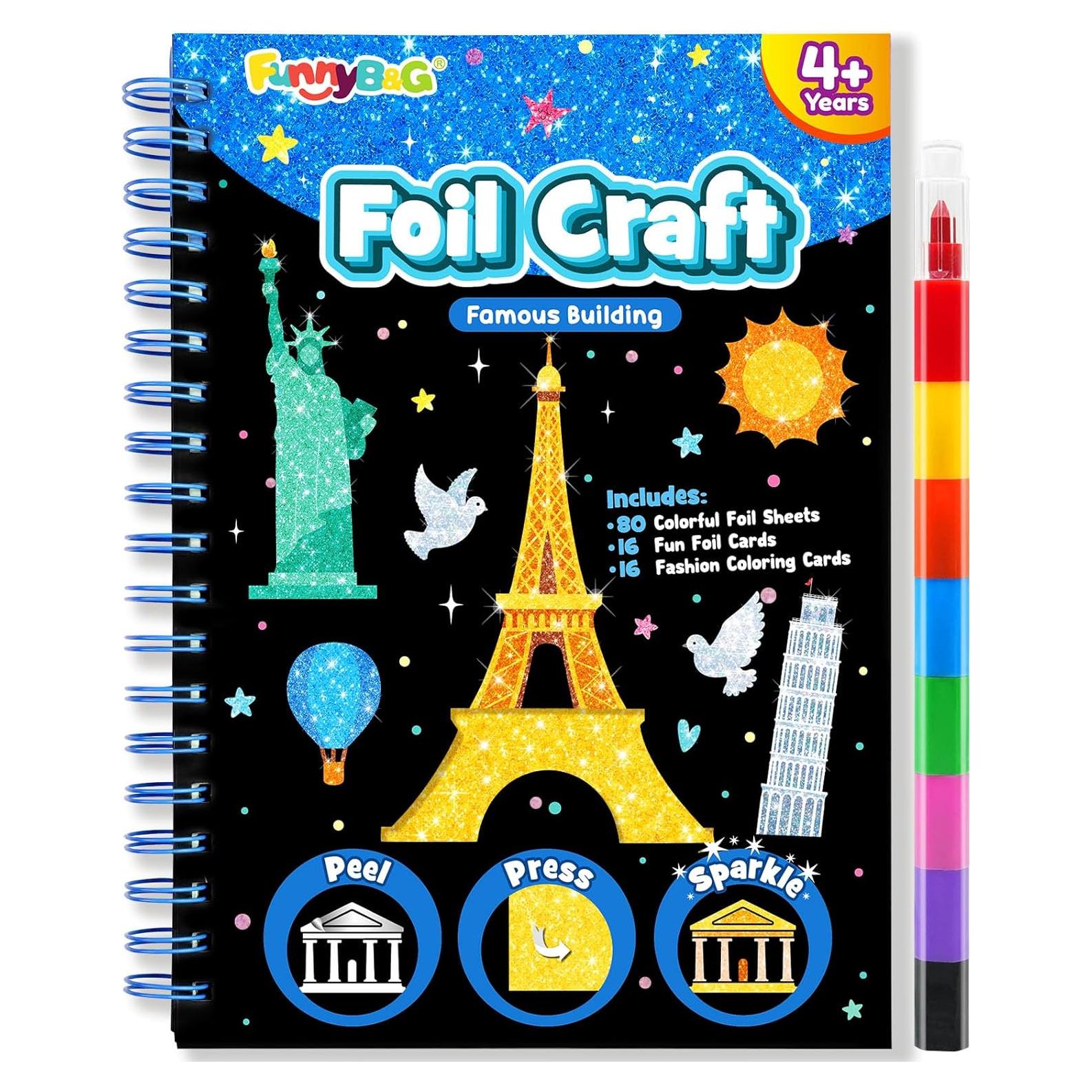 Kit de Manualidades con Papel de Aluminio FUNNYB&G - Edificios Famosos