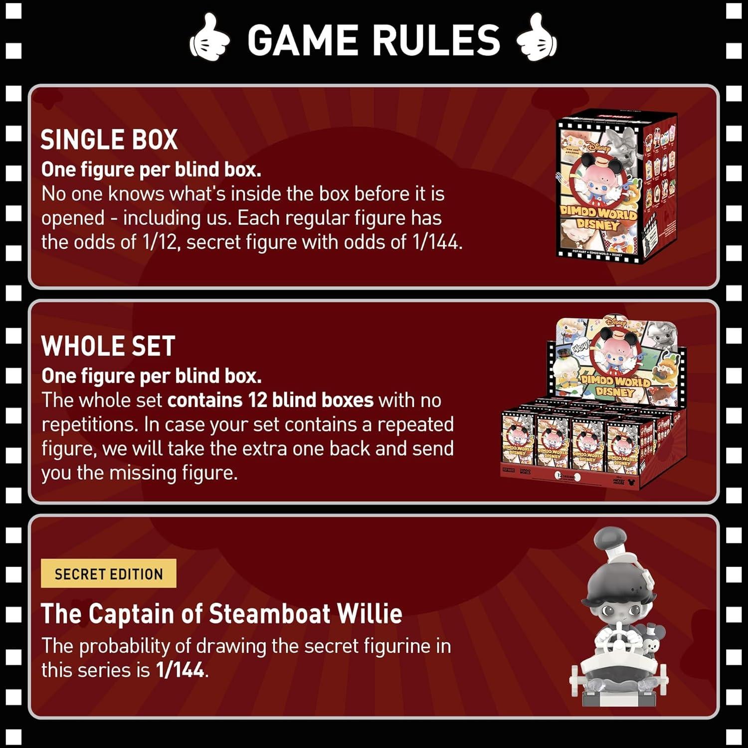 Figuras coleccionables POP MART DIMOO World × Disney - 12 piezas