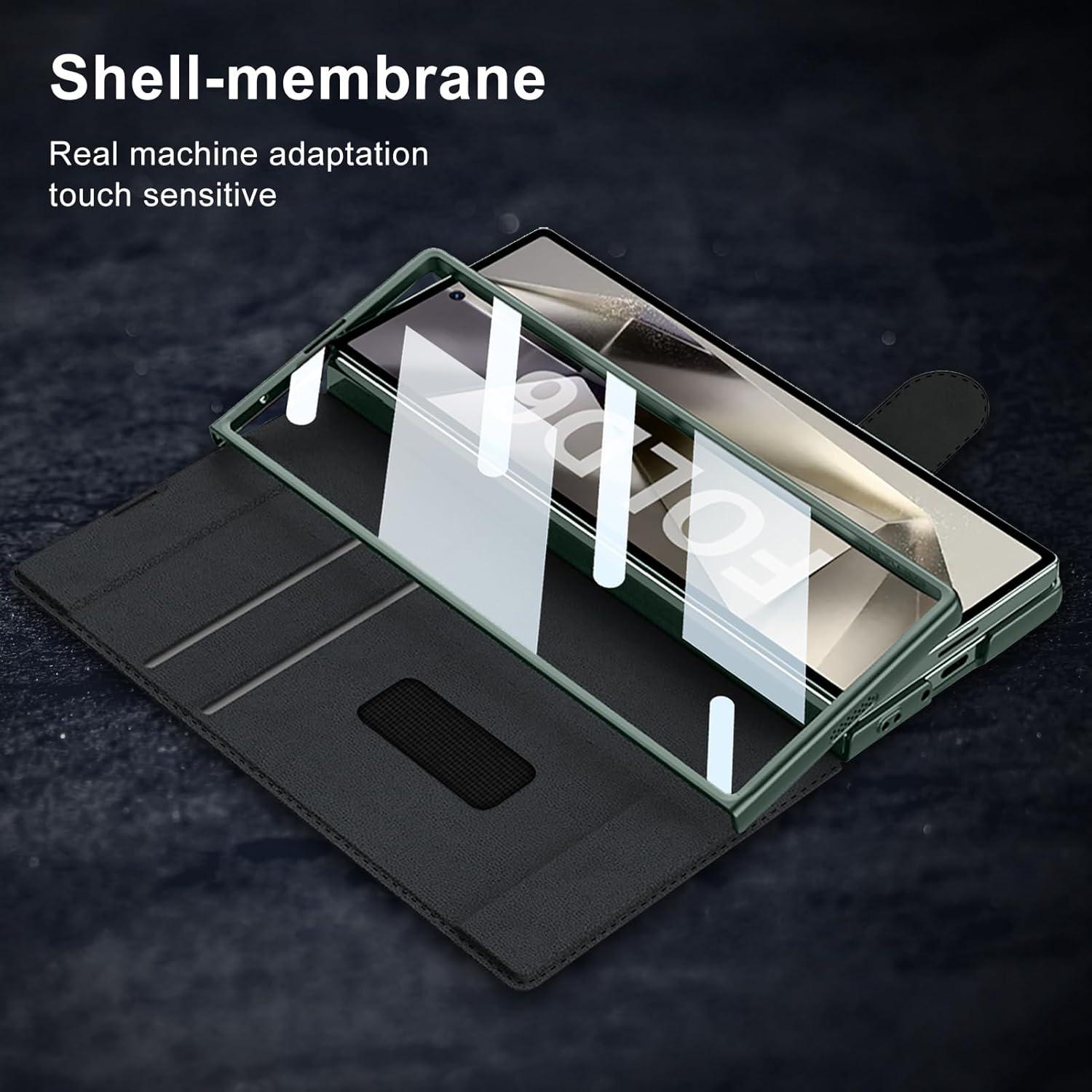 Funda DEMCERT para Samsung Galaxy Z Fold 6 Verde con S-Pen