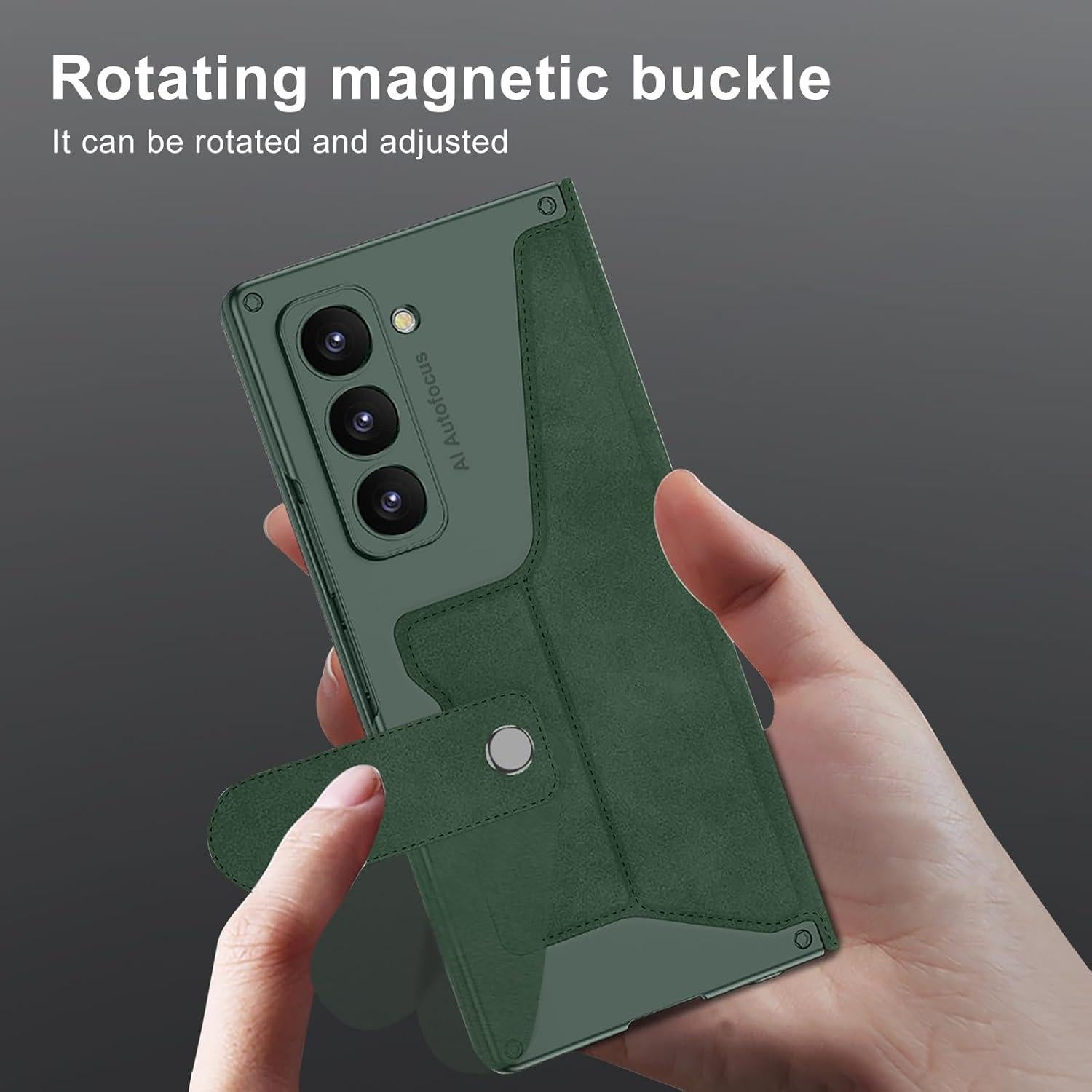 Funda DEMCERT para Samsung Galaxy Z Fold 6 Verde con S-Pen