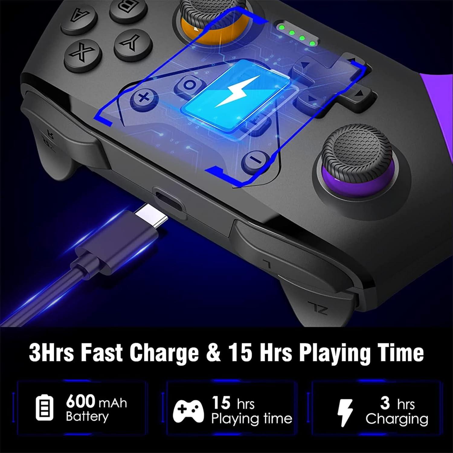 Controlador Inalámbrico HUDOBBYE para Switch - Turbo y Palancas