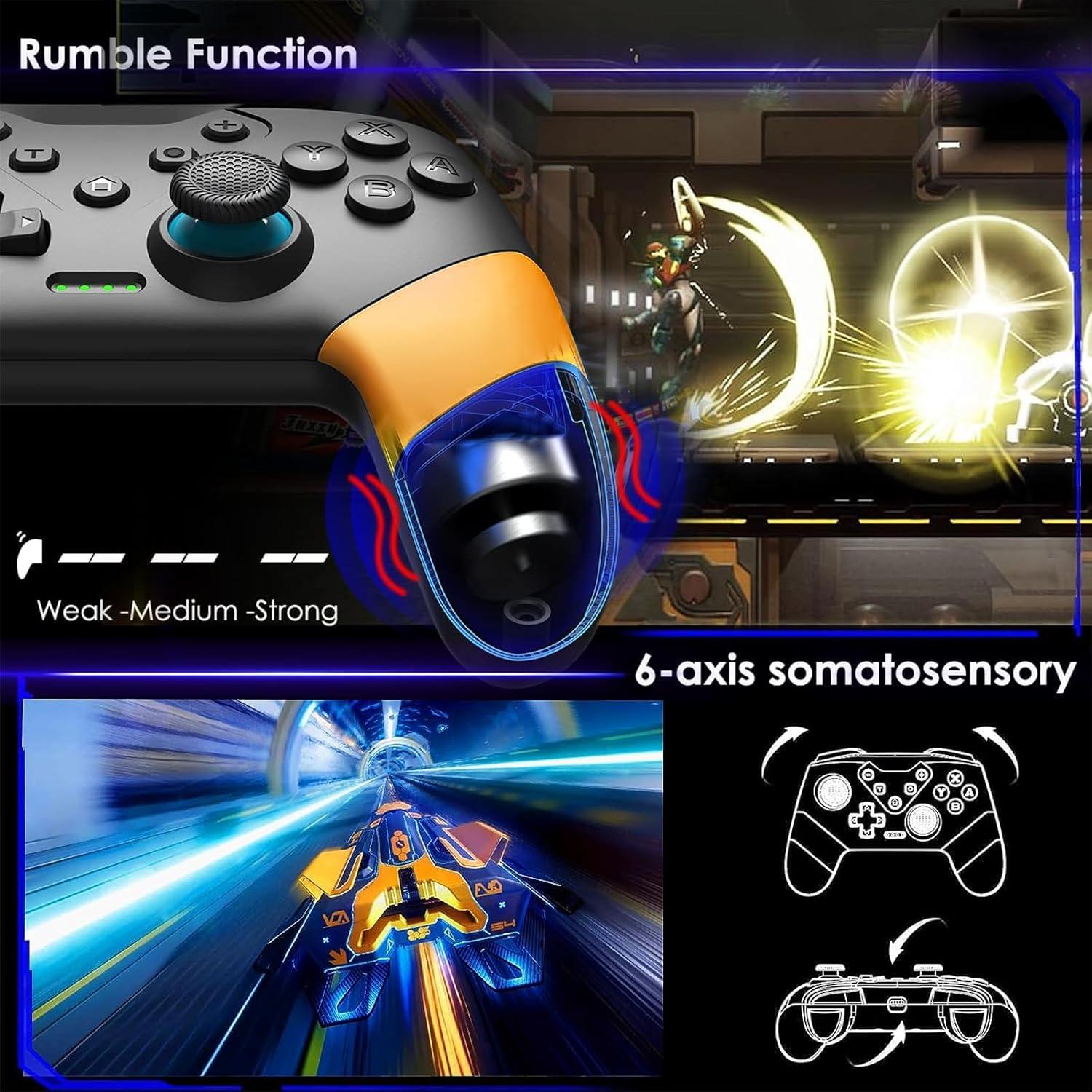 Controlador Inalámbrico HUDOBBYE para Switch - Turbo y Palancas