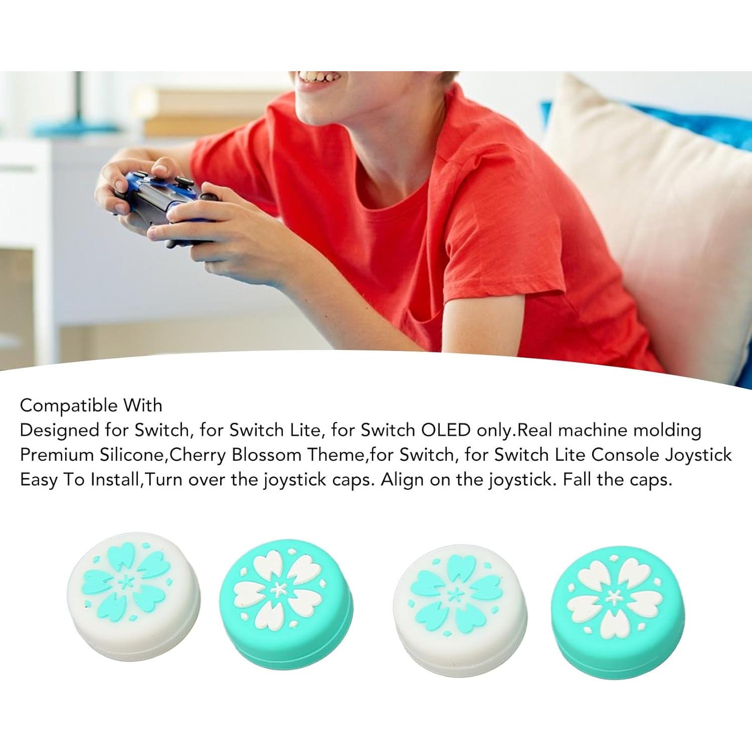 Agarres de Pulgar Antideslizantes Yoidesu para Switch - 4 Pcs Azul