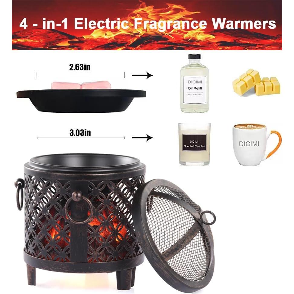 Calentador de Cera Eléctrico DICIMI 4 en 1 - Diseño Moneda de Cobre