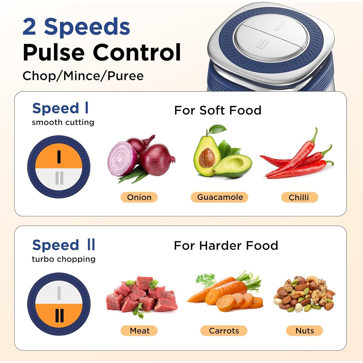 Procesador de Alimentos KOIOS AMJ-301 500W 2L Azul