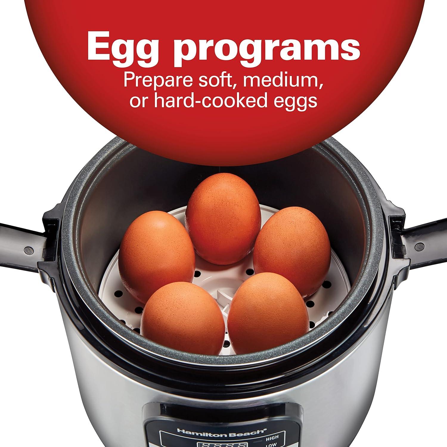 Cocedor de Arroz Digital Hamilton Beach 1.5L Acero Inoxidable