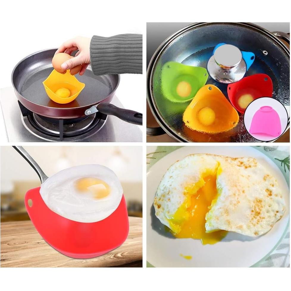 Copa de Silicona ZDK-C8 para Cocer Huevos Pochados 8PCS
