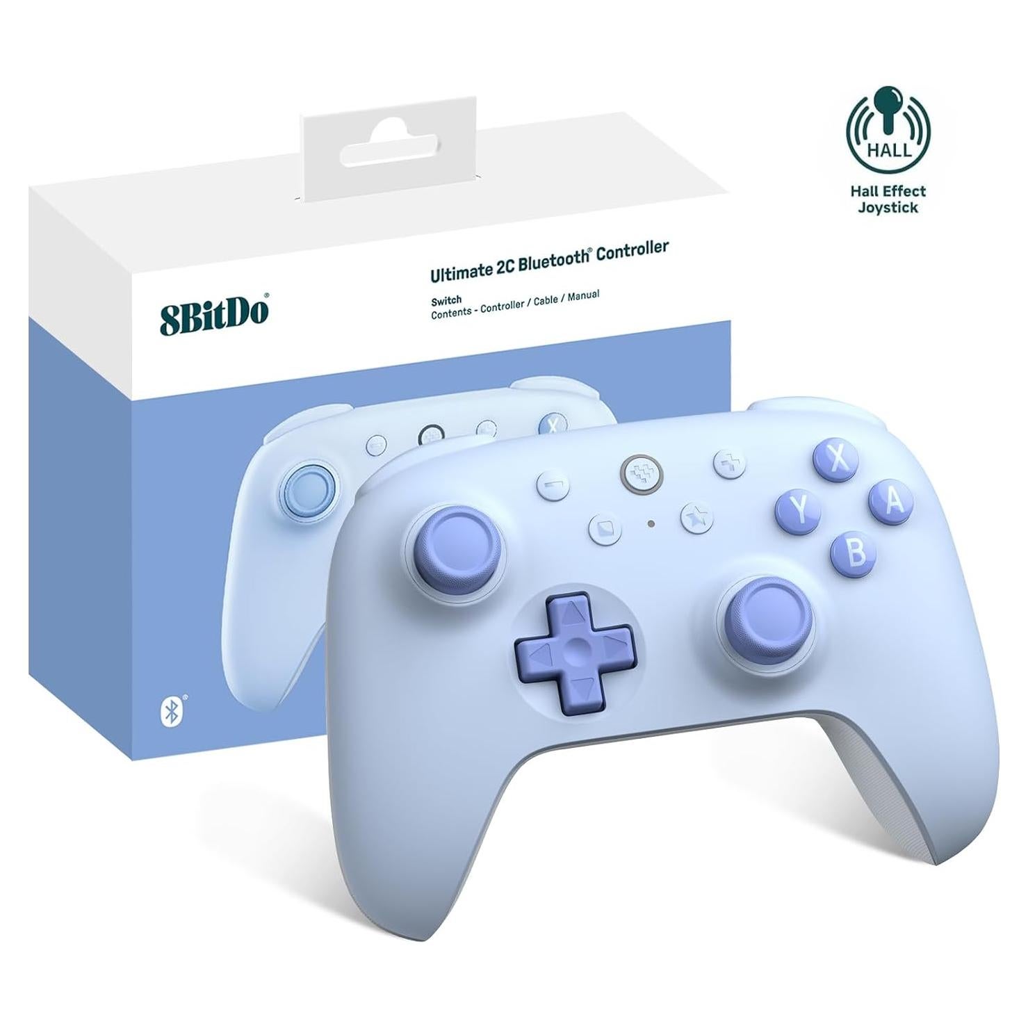 Controlador Bluetooth 8Bitdo Ultimate 2C para Switch - Joystick Efecto Hall, Vibración, Turbo