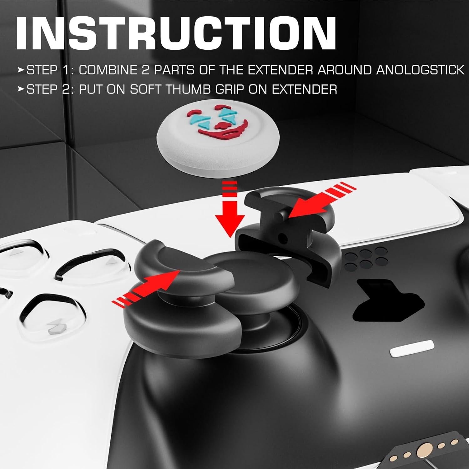 Extensores de Thumbstick y Cubierta de Silicona PS5/PS4 - PlayRealm