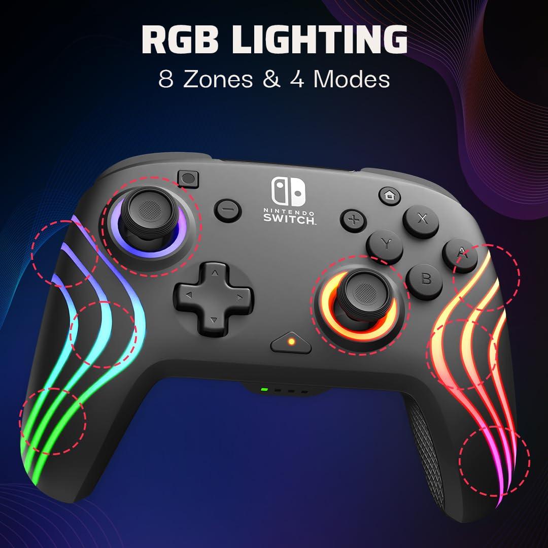 Controlador Inalámbrico RGB Afterglow Wave PDP - Nintendo Switch